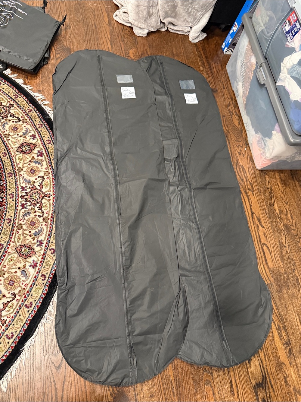 Saks fifth Avenue Black Garment Bag Set – Protective Travel & Storage Covers 70”